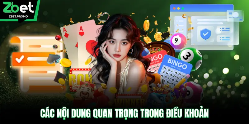 Các nội dung quan trọng trong điều khoản 